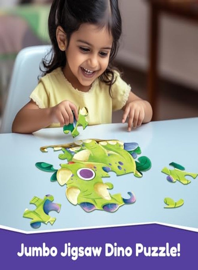 Bloomingo Puzzle Kit - My First Jigsaw Puzzle - Unicorn & The Friendly Fairy - Jigsaw Puzzle for Kids (2-4 Years) 20+ Jigsaw Pieces (Dino) - Image 4